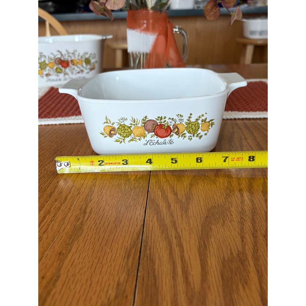 Corning Ware L'Echalote Spice of Life 1.5 Liter Casserole Dish A-1 1/2-B Vintage